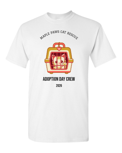 Adoption Day Crew on a white adult tee