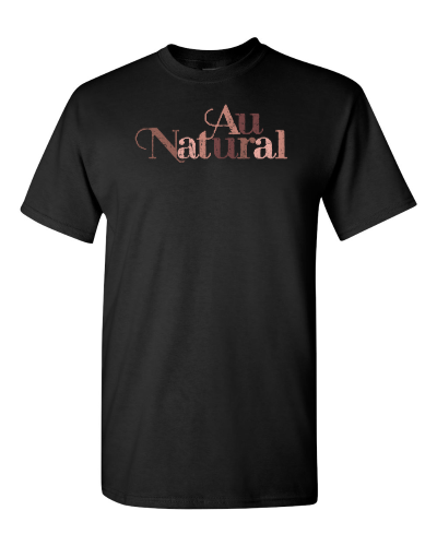 Au Natural on a black adult tee