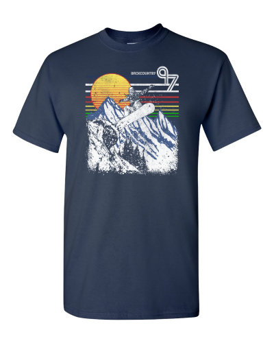 Backcountry '97 on a navy adult tee