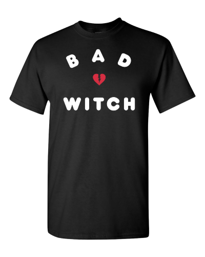 Bad Witch on a black adult tee