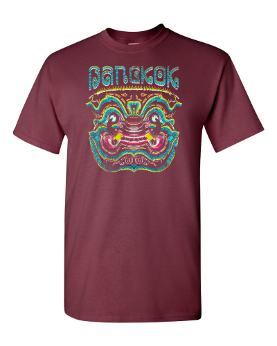 Bangkok on a maroon adult tee