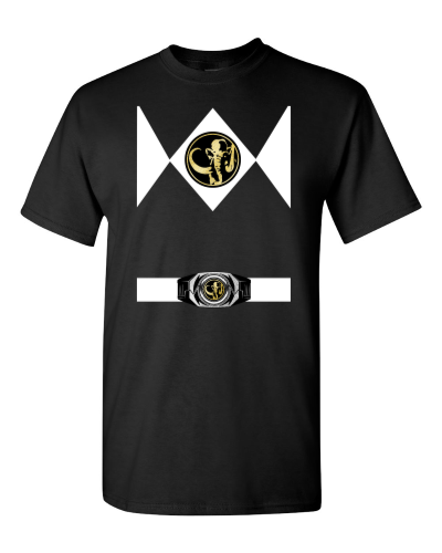 Black Ranger Hero Shirt on a black adult tee