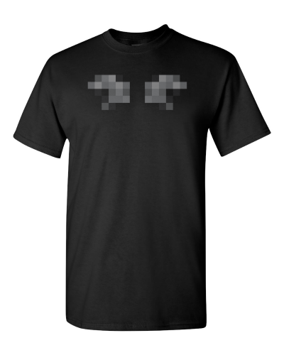 Blurred Out on a black adult tee