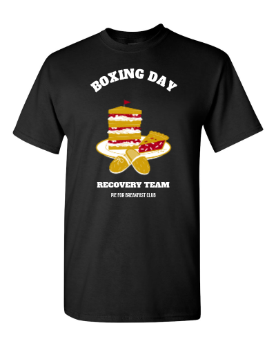 Boxing Day Recovery Team on a black adult tee