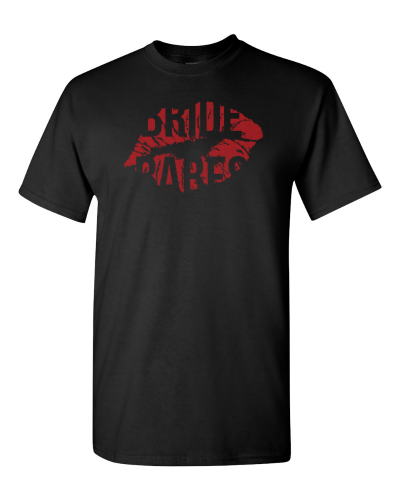 Bride Babes on a black adult tee
