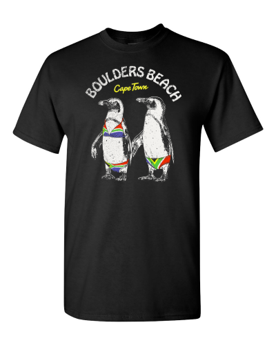 Cape Town on a black adult tee