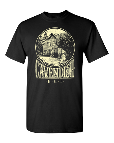 Cavendish on a black adult tee