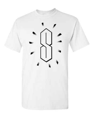 Cool S on a white adult tee