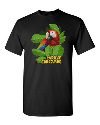 Corcovado on a black adult tee