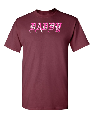 Daddy's Girl on a maroon adult tee