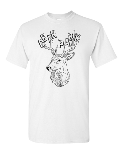 Deer Park on a white adult tee