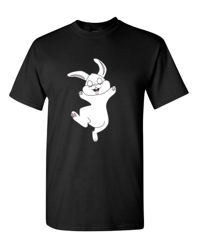 Easter Bunny on a black adult tee