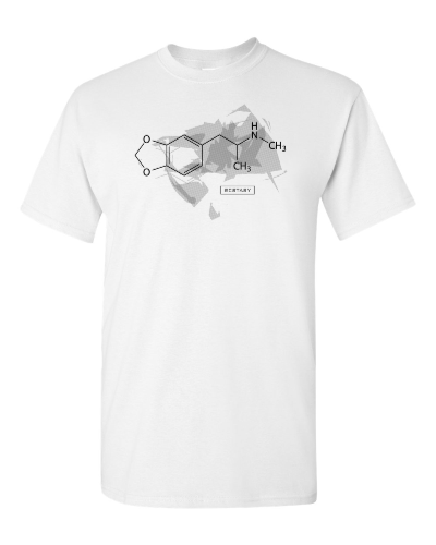 Ecstasy Molecule on a white adult tee