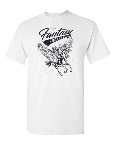 Fantasy Football on a white adult tee