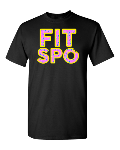 Fitspo on a black adult tee