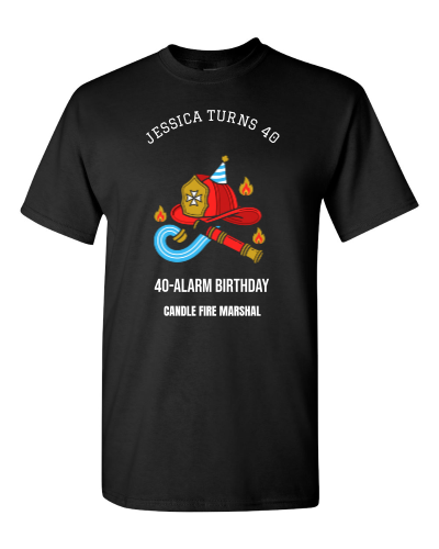 Forty-Alarm Fire Crew on a black adult tee