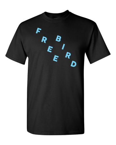 Free Bird on a black adult tee