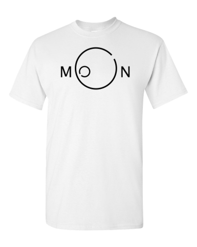 Full Moon on a white adult tee