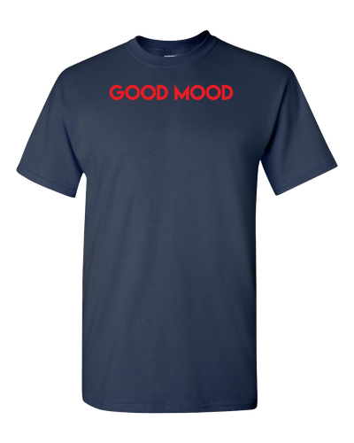Good Mood on a navy adult tee