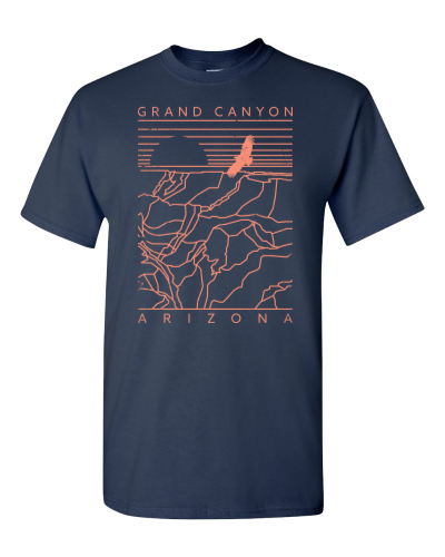 Grand Canyon on a navy adult tee