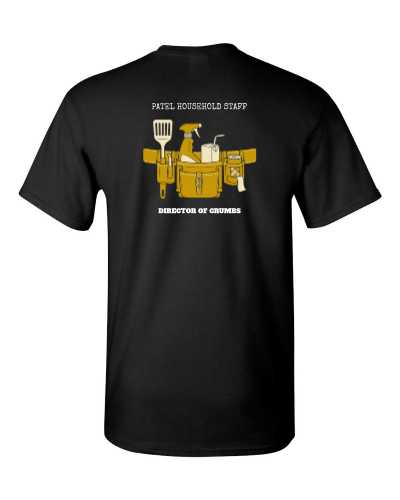 Household Staff Uniform on a black adult tee