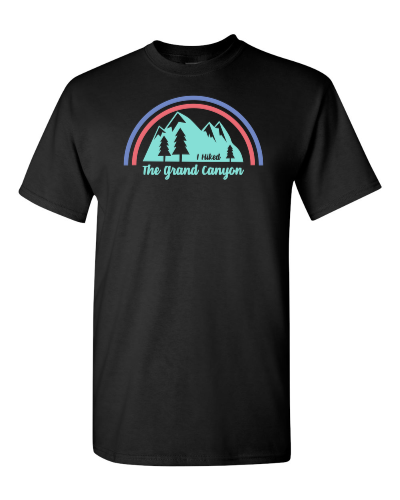 I Hiked the Grand Canyon on a black adult tee