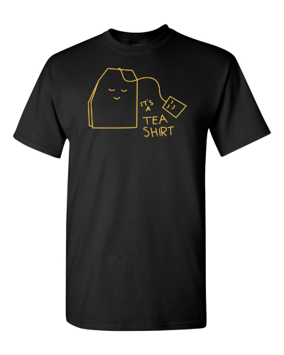 It's a Tea-Shirt on a black adult tee