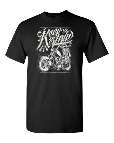 Keep It Low on a black adult tee