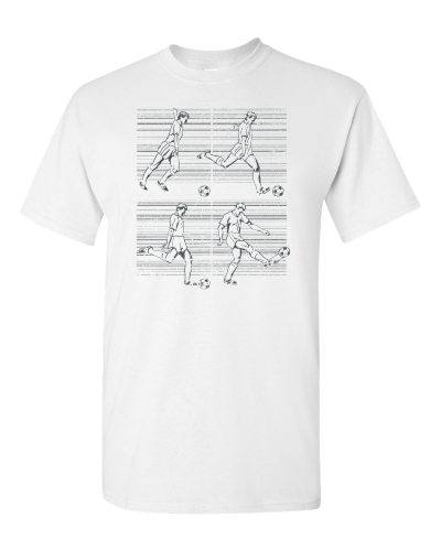 Kick Biometric on a white adult tee