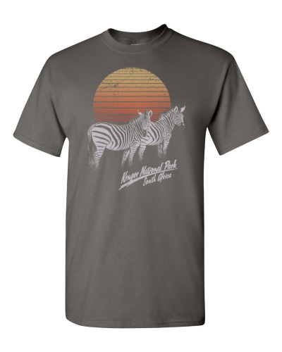 Kruger on a charcoal adult tee