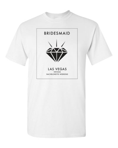 Las Vegas Bridesmaid on a white adult tee