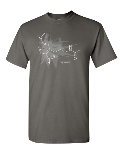 Melatonin Molecule on a charcoal adult tee