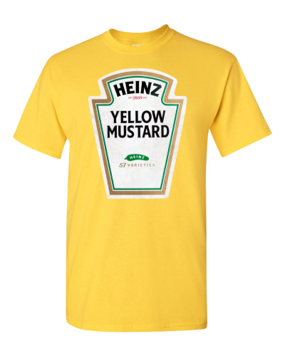 Mustard Costume on a daisy adult tee