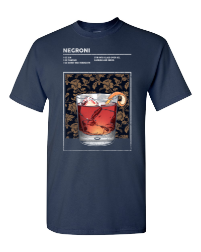 Negroni Cocktail on a navy adult tee