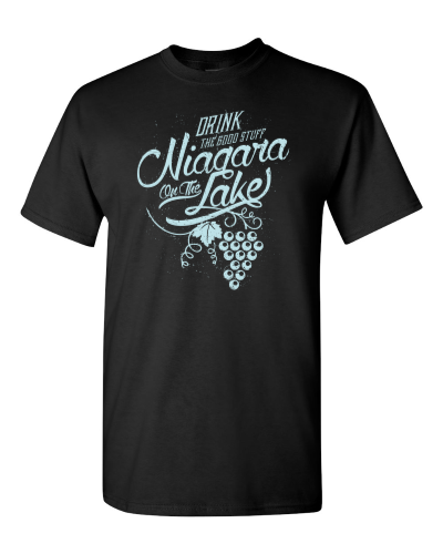 Niagara-on-the-Lake on a black adult tee