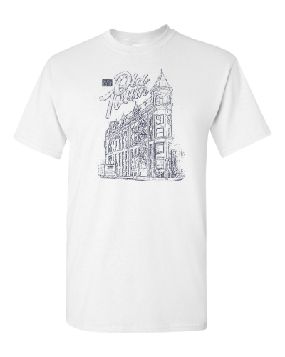 Old Town Toronto on a white adult tee