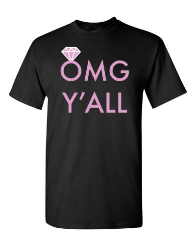 OMG Y'all on a black adult tee