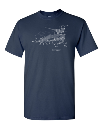 Oxytocin Molecule on a navy adult tee