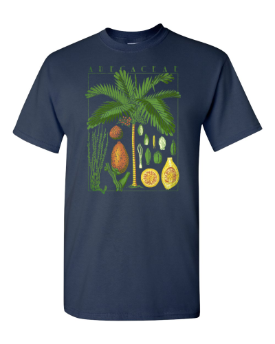 Palm Tree Botanical on a navy adult tee