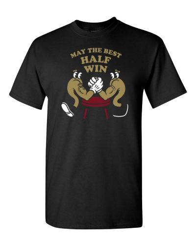 Ring Hand Arm Wrestle on a black adult tee
