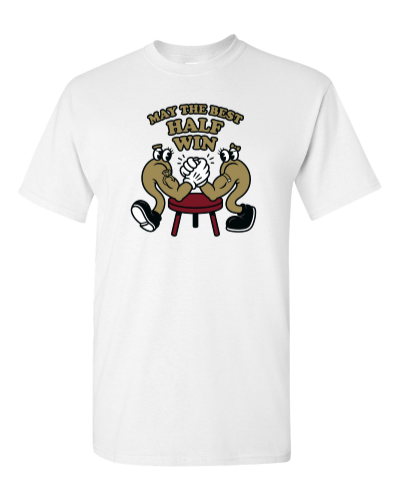 Ring Hand Arm Wrestle on a white adult tee