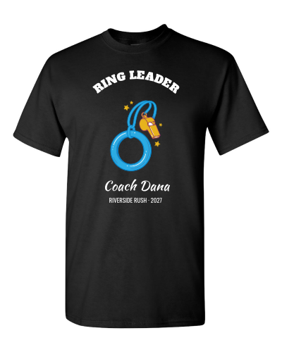 Ring Leader on a black adult tee