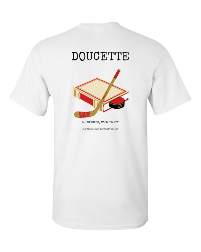 Rink Vocabulary: Bench Edition on a white adult tee