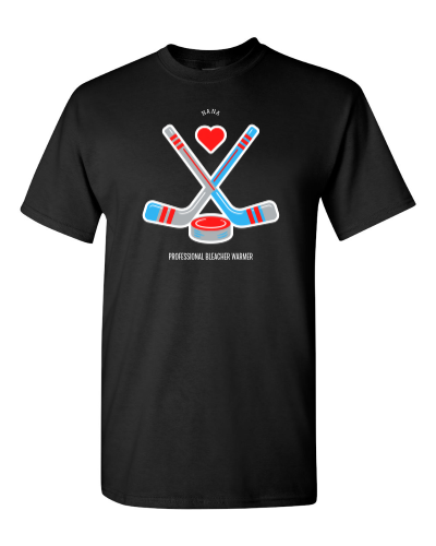 Rinkside Nana on a black adult tee