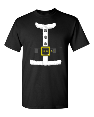 Santa Suit Costume on a black adult tee