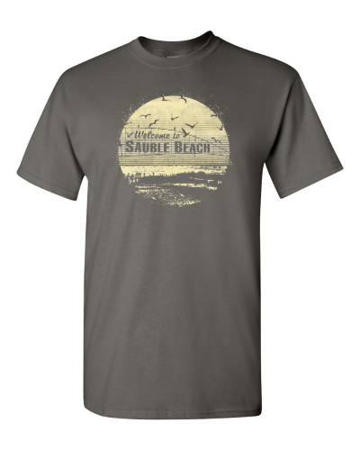 Sauble Beach on a charcoal adult tee