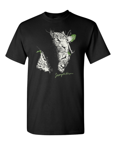 Serengeti Tanzania on a black adult tee