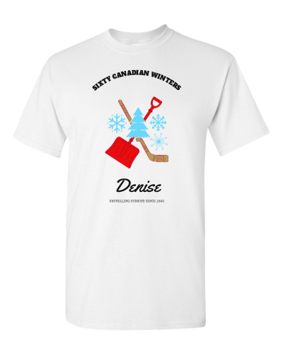 Sixty Canadian Winters on a white adult tee