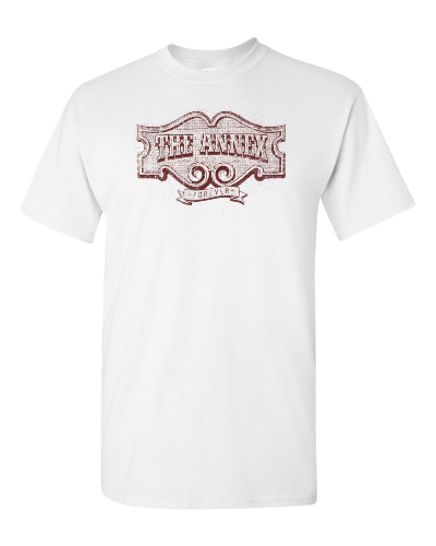 The Annex on a white adult tee