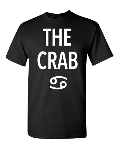 The Crab (Cancer) on a black adult tee